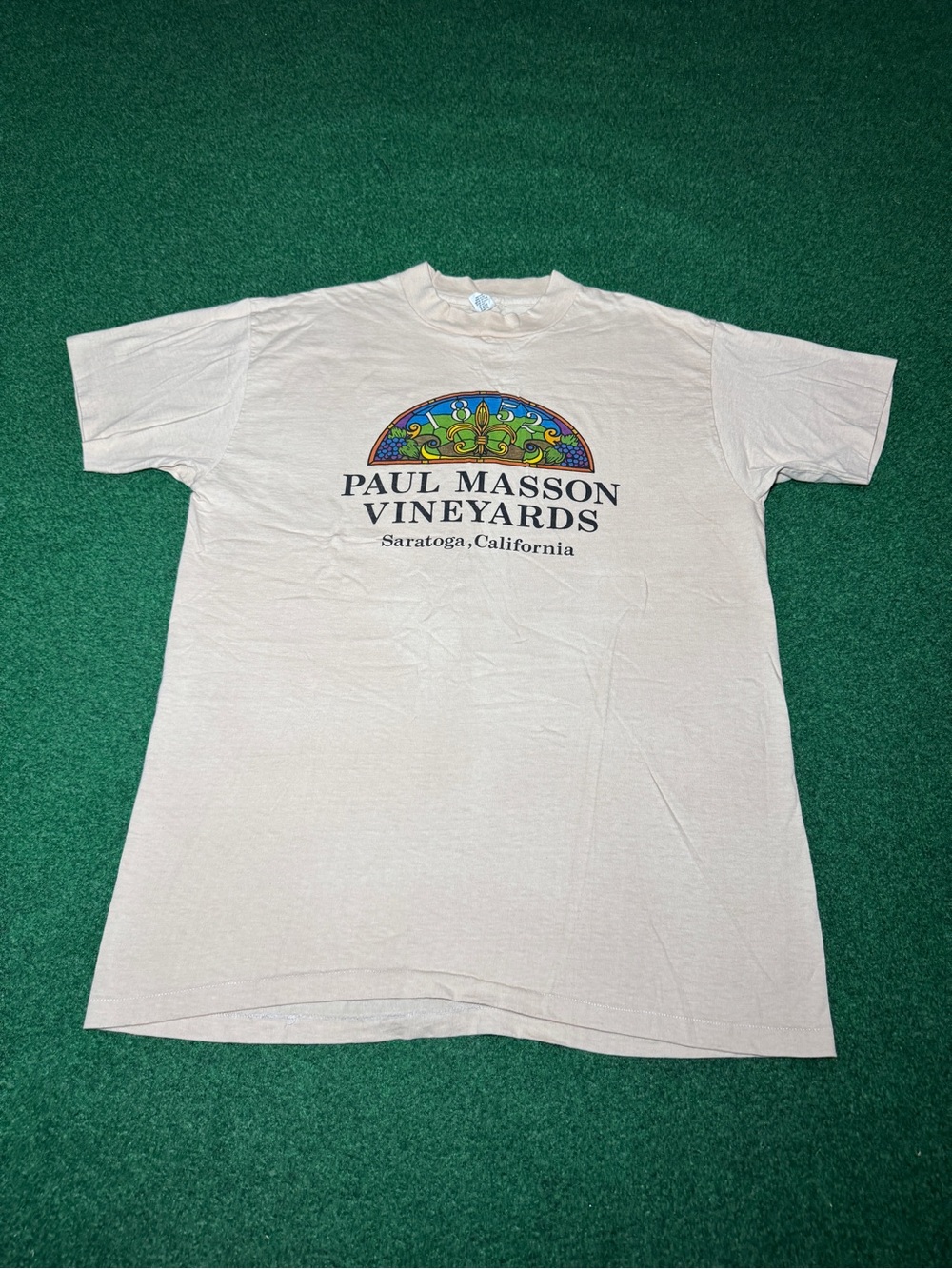Paul Masson Vineyard Vintage T Shirt 60s 70s California Mountain Winery L/XL